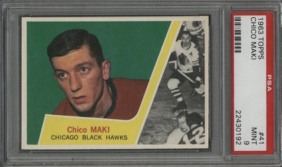 1963/64 Topps #41 Chico Maki – PSA MINT 9